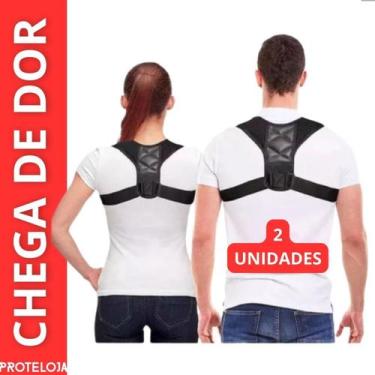 Imagem de Kit 2 Un Colete Corretor Postura Costas Postural Coluna Peso - Protelo