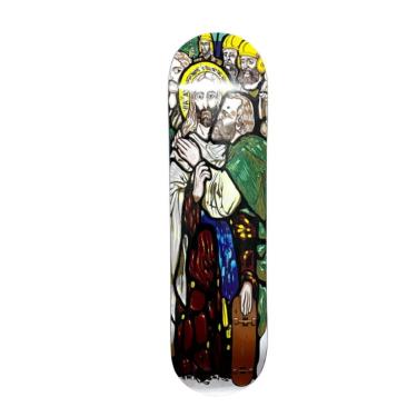 Imagem de Shape Marfim IB Vrau Skateboards Juda’s Kiss Brasolis 8.0-Masculino