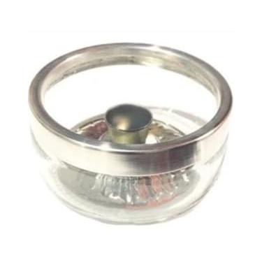 Imagem de Castiçal e Suporte para Vela, Porta Velas Redondo em Vidro e Alumínio para Aromatização(1,Porta vela)