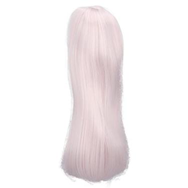 Imagem de GLOGLOW Perucas de 8 a 9 Polegadas Peruca, 1/3 de de Figs de Cabelo de Boneca BJD BJD de Boneca Reta de Longa (Rosa escuro)