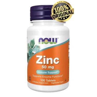 Imagem de Now Foods Zinco 50mg Immune Support 100 Tablets