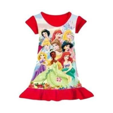 Imagem de Camisola de Pijama Sereia Princesa para Meninas (3-8 anos) - Verão, 7T