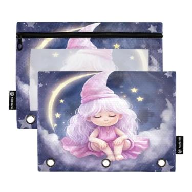 Imagem de Wassud Sleeping Girl Pacote com 2 Pastas de Fichário Pastas de Bolso com 3 Furos, Pasta Organizadora de Fichários para Casa, Escritório