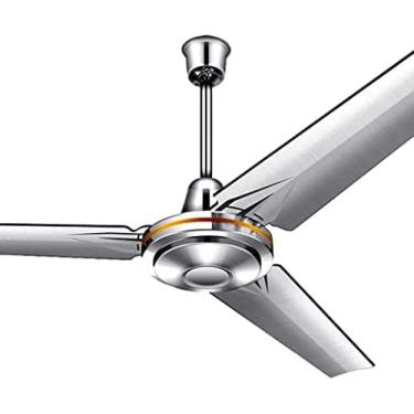 Imagem de Ventiladores De Teto Sem Luzes, Ventilador De Teto Industrial De 140 Cm Com Pás De Aço Inoxidável Engrossadas, Velocidade Do Vento De 3 Velocidades, Casa E Comercial,Atualizar,Collector88