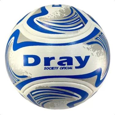 Imagem de Bola de Futebol Dray Society 2371 (65028), Azul, Prata
