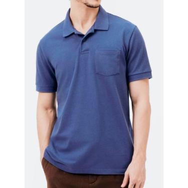 Imagem de Camisa Polo Hering 3M2A Masculina Com Bolso Piquet T. P/XXG, XXG, Az2,