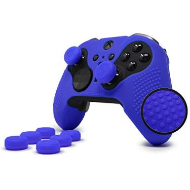 Imagem de Capa de aderência cravejada Elite Series 2 para controle Xbox One Elite Series 2 da Foamy Lizard - Silicone sem suor com pinos planos antiderrapantes + 8