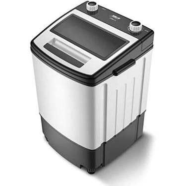 Imagem de Máquinas de lavar Máquina de lavar com turbina de 6,5 kg e secadora giratória 2 em 1 Máquina de limpeza de roupas, com função antibacteriana de luz azul UV, para viagens em casa Dormitórios