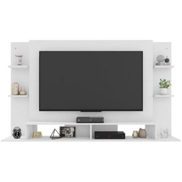 Imagem de Painel para TV até 55" Caemmun Domínio 4 Prateleiras, Branco Fosco
