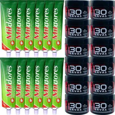 Imagem de Revenda Atacado 12 Gel 30 Ervas Power 300g + 12 Creme Para Massagem Mi