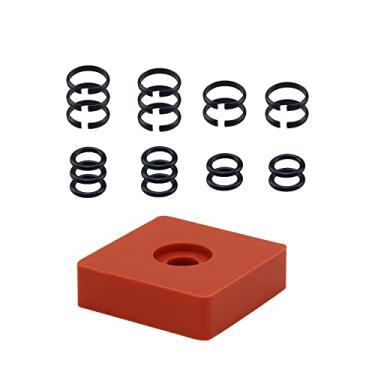 Imagem de RURBRIN (10 conjuntos) Anéis de retenção de chave de impacto de 1,27 cm com anel de vedação, compatíveis com chave elétrica/pneumática, incluindo ferramenta de instalação de bigorna de anel de retenção