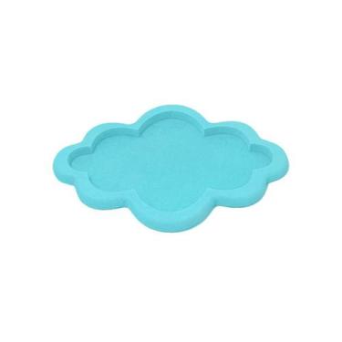 Imagem de Bandeja Nuvem Festa Decoração P 20x15x2 Kit 3un Madeira Mdf Pintado - 
