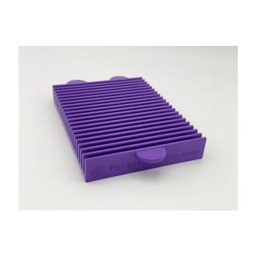 Imagem de Suportes de régua de colcha da Purple Hobbies, ferramenta inovadora de corte, costura e acolchoamento (roxo, 20 compartimentos, 3 mm, 12,7 cm de largura e plano)