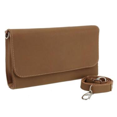 Imagem de Bolsa De Mão Feminina Couro Legítimo Baú Alça Transversal Removivel Ma