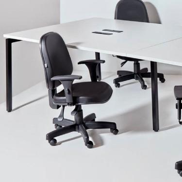 Imagem de Cadeira Giratória Internauta Multi Regulável com Braço Preto