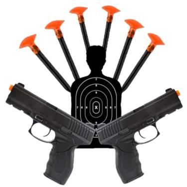 Imagem de Kit Pistola de Ar com 6 Dardos e Alvo, Brinquedo Infantil Campeão De Vendas