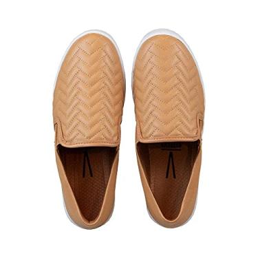 Imagem de Tênis Feminino Slip On Vizzano Sapatênis Calce Fácil Casual Cor:Bege;Tamanho:34