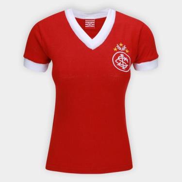 Imagem de Camisa Internacional Retrô Feminina - Oldoni Sports, Vermelho, M