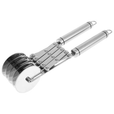 Imagem de Cortador de massa de 5 rodas, conjunto de cortadores de pastelaria, roda de aço inoxidável, cortador de macarrão e espaguete, cortador de massa expansível, cortador de brownie versátil, cortador de