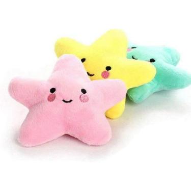 Imagem de Pet Bite Squeaky Toys Smile Star Brinquedos de pelúcia fofos para cães