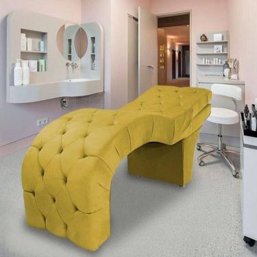 Imagem de Maca Para Estética Facial Cílios Sobrancelhas Suede Maíra Amarelo