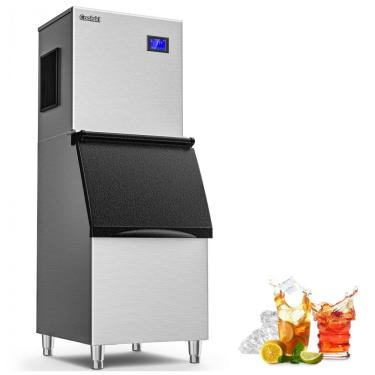 Imagem de Máquina de Gelo Profissional 136 kg em 24H, Cubos Transparentes para Restaurantes, 650W 110V, Coolski, Prata