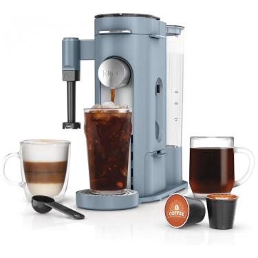 Imagem de Máquina de Café Ninja Pods e Grounds Individual XL Compatível K-Cup 4 Estilos Reservatório 2 L Frother Integrado Tamanhos 177-710 mL Azul