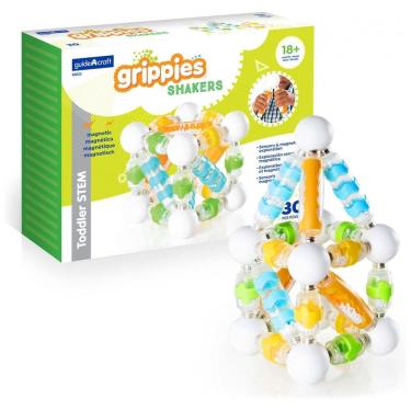 Imagem de Blocos de construção magnéticos Guidecraft Grippies Shakers com 30 peças e efeito sensorial para exploração STEM na primeira infância