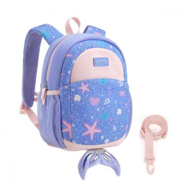 Imagem de Mochila infantil mommore sereia verde com guia de segurança