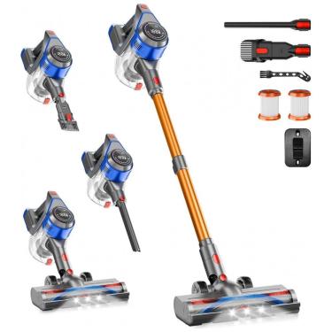 Imagem de Aspirador Sem Fio BSNAW Azul 35kPa LED Bateria Destacável 50 Minutos 8 em 1 XL-638B 22.2V