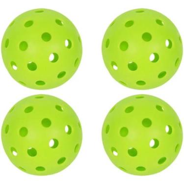 Imagem de Kit 4 Bolas Jogo Pickleball Leve Profissional 73mm Resistente Bel