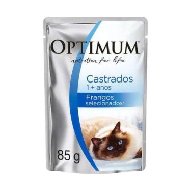 Imagem de Ração Úmida Optimum Gatos Adultos Castrados Frango 85g