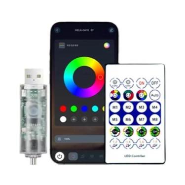 Imagem de Luzes De Fada RGBIC Bluetooth USB WS2812B LED Para Decoração De Festas