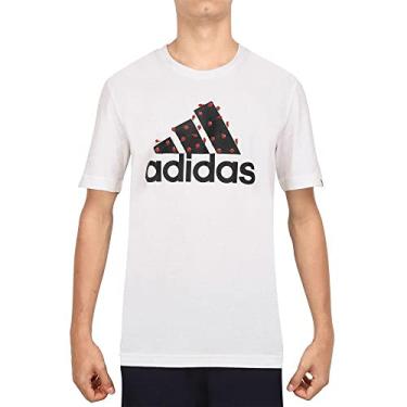 Imagem de Camiseta Adidas Winter Holiday Lights Logo - Branca e Preta-m