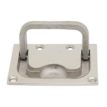 Imagem de Alça de Tração de Anel Aramox, Alça de Elevação Embutida Em Aço Inoxidável Marinho, Alça Retangular Trava de Convés Alça de Escotilhas 76 X 56 Mm para Navio Iate Rv