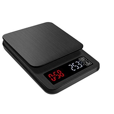 Imagem de balanças de cozinha domésticas, balanças de cozinha inteligentes de carregamento, balanças de café de contagem regressiva.