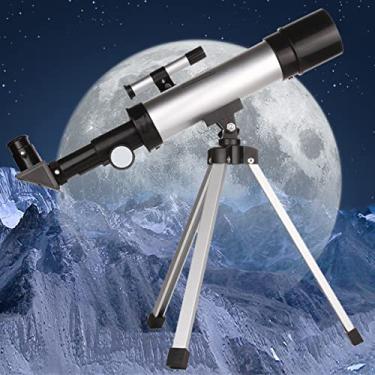 Imagem de eurynom Telescópio astronômico com tripé Star Finder telescópio monocular para crianças iniciantes/Crianças