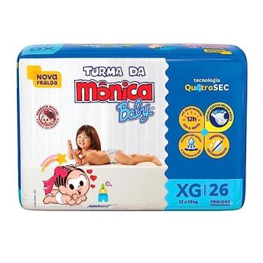 Imagem de Turma da Mônica Fralda Infantil Econômica com Tecnologia QuatroSec, Absorção Maior e Proteção por até 12hs, Unissex, Bebê, 1 count