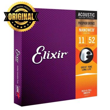Imagem de Corda Elixir .011 Custom Light Phosphor Bronze para Violão Aço Nanoweb - 16027
