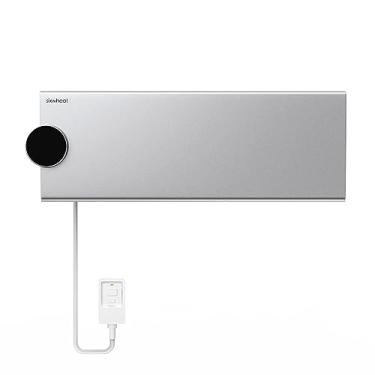 Imagem de Toalheiro Elétrico Inteligente Com Controle de Temperatura Temporizador Montado Na Parede Suportes de Secagem à Prova D'água Liga de Alumínio Radiador Do Banheiro Do Hotel,Silver,480 * 158 * 106MM