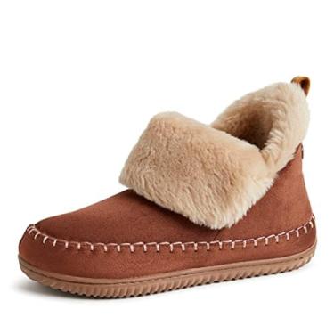 Imagem de Dearfoams Pantufa feminina Moritz aconchegante para uso interno e externo, Solo para Vaso, 11-12