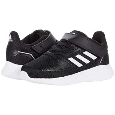 Imagem de adidas Tênis de corrida unissex Runfalcon 2.0, Preto/branco/prata metálico, 5 Infant