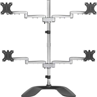 Imagem de StarTech.com Suporte para monitor quádruplo de mesa - Braço ergonômico para monitor VESA 4 (2 x 2) até 81 cm (17,6 lb/8 kg) - Suporte universal articulado independente - Altura