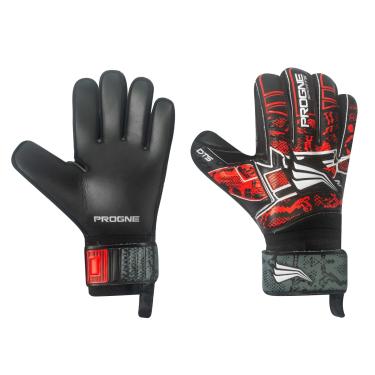 Imagem de PROGNE, Luvas de Goleiro Profissional com Tala Finger, Mamba, Preto/Verm - Tam:11