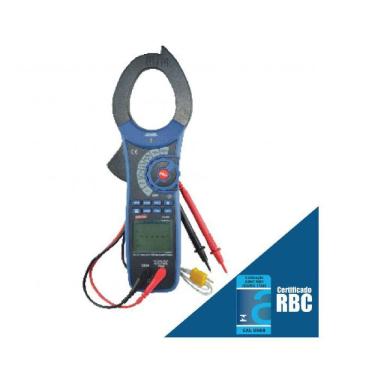 Imagem de Alicate Volt Amperímetro Digital True Rms Corrente Multímetro Tensão Sem Contato Va-400 Portátil Certificado Calibração