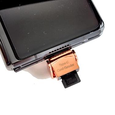 Imagem de Mini/Micro USB 3.0 Tipo-C para TF Cartão Micro SD SDHC SDXC Leitor de Memória OTG Adaptador Compatível com iPad Pro Celular Laptop Mac iOS Windows PC Linux Android Samsung Galaxy + Chaveiro (ouro