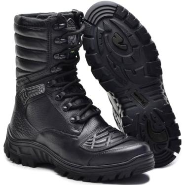 Imagem de Coturno Bota Tático Militar Attack Zíper Moto 5188/01 Preto c a Nº 45899 (preto, BR, Adulto, Numérico, 41)