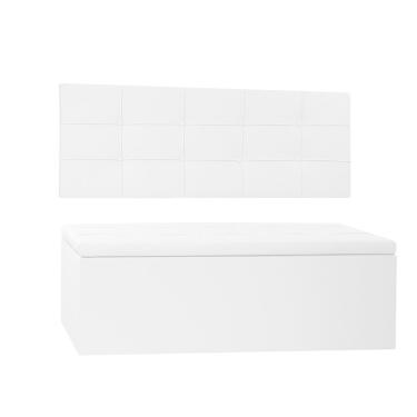 Imagem de Kit Painel e Calçadeira Baú Casal 1,40m Roma Corano - Pallazio