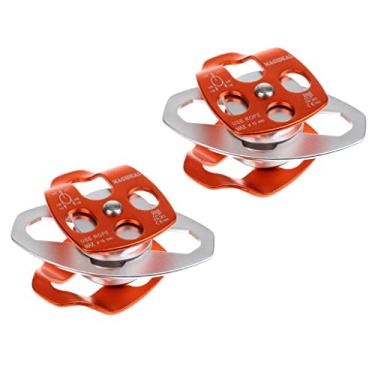 Imagem de Luzhengyang Polia dupla 32KN para escalada ao ar livre, equipamento de liga de alumínio com certificação CE para rapel, engenharia e trabalho aéreo