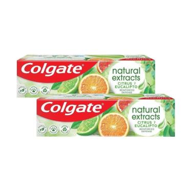 Imagem de Kit 2 Creme Dental Colgate Natural Extracts Citrus e Eucalipto 90g